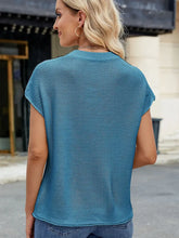 Load image into Gallery viewer, Round-Neck Short-Sleeve Knit Sweater Vest