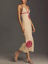 Load image into Gallery viewer, Knitted Suspender Halterneck V-Neck Backless Sexy Midi Dress