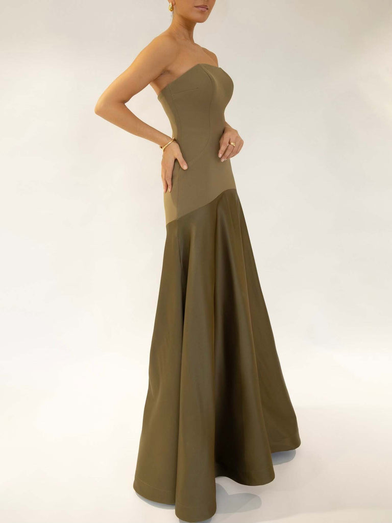 Elegant Satin One-Shoulder A-Line Maxi Dress