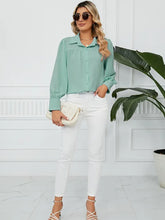 Load image into Gallery viewer, Chiffon Loose-Fit Button-Up Shirt