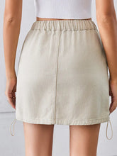 Indlæs billede til gallerivisning Summer Drawstring Elastic Waist Denim Skirt