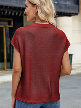 Load image into Gallery viewer, Round-Neck Short-Sleeve Knit Sweater Vest