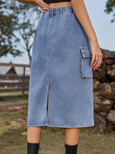 Načíst obrázek do prohlížeče Galerie, Versatile Slim-Fit Washed Cargo Skirt