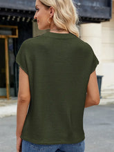 Load image into Gallery viewer, Round-Neck Short-Sleeve Knit Sweater Vest