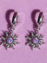 Indlæs billede til gallerivisning Retro Dopamine Sun Necklace Opal Pendant Opal Necklace Earrings