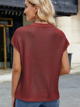 Load image into Gallery viewer, Round-Neck Short-Sleeve Knit Sweater Vest