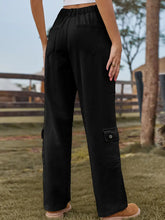 Load image into Gallery viewer, Washed Semi-Elastic Design Denim Cargo Pants