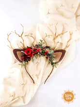 Laden Sie das Bild in den Galerie-Viewer, Reindeer Antler Christmas Reindeer Headband