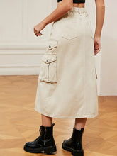 Indlæs billede til gallerivisning American Style Elastic Waist Denim Skirt
