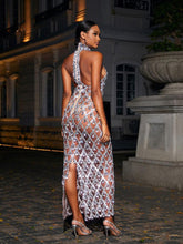 Load image into Gallery viewer, aikergood Angelina Sequin Crystal Maxi Dress