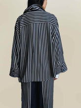 Indlæs billede til gallerivisning Colorblock Striped Long Sleeve Loose Shirt