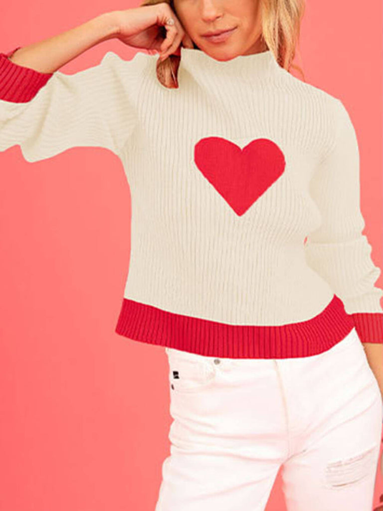 Pull col roulé Love Valentine