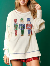 Load image into Gallery viewer, Sequin Nutcracker French Terry Sweatshirt