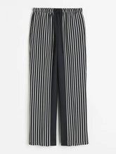 Load image into Gallery viewer, Colorblock Striped Elastic Waist Pocket Pants