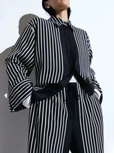 Indlæs billede til gallerivisning Colorblock Striped Long Sleeve Loose Shirt