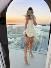 Load image into Gallery viewer, Flounced Bottom One Shoulder Bustier Dress
