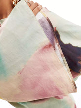 Load image into Gallery viewer, Abstract Watercolor Print Ultra-Long Dress