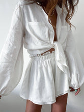 Indlæs billede til gallerivisning Linen Two Piece Shorts Set