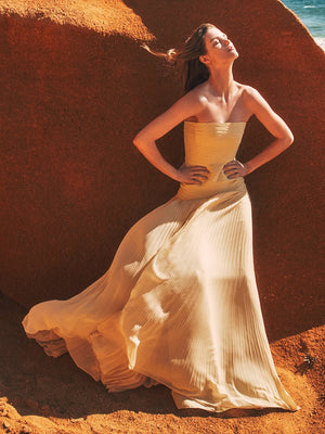 Susan Sunshine Yellow Maxi Dress