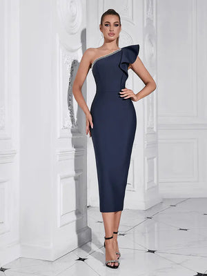 Sexy One-Shoulder Bodycon Evening Dress