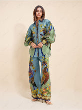 Lataa kuva Galleria-katseluun, Unique Holiday Printed Puff Sleeve Casual Lanyard Suit