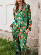 Load image into Gallery viewer, Green Constellation Print Pajama Set