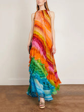 Carica l&#39;immagine nel visualizzatore di Gallery, Iris Ruffle Gown in Multi