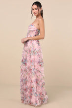 Load image into Gallery viewer, Stunning Element Mesh Ruffled Strapless Maxi Dress
