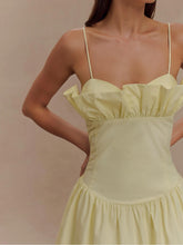 Load image into Gallery viewer, Cotton Frill Maxi Dress - Lemon