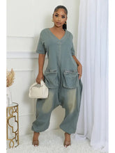 Load image into Gallery viewer, Retro Loose Jumpsuit with Pockets