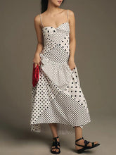 Görseli Galeri görüntüleyiciye yükleyin, Marguerite White Polka Halter Maxi Dress