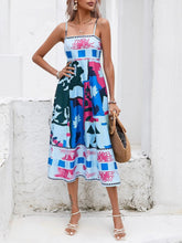 Load image into Gallery viewer, Patchwork Slip Maxi Dress: Abstract Colorful Printed