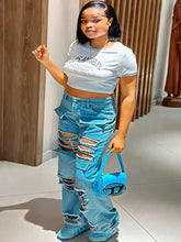 Load image into Gallery viewer, Edgy High-Waist Denim
