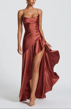 Load image into Gallery viewer, Halter Backless Ruffled Maxi Dress
