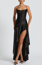 Load image into Gallery viewer, Halter Backless Ruffled Maxi Dress
