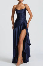 Load image into Gallery viewer, Halter Backless Ruffled Maxi Dress
