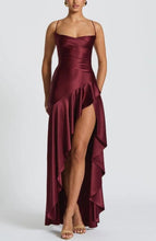 Load image into Gallery viewer, Halter Backless Ruffled Maxi Dress