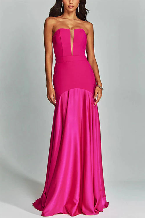 3 Colors Sleeveless Dress With Chest Wrap