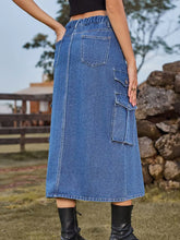 Indlæs billede til gallerivisning American Style Elastic Waist Denim Skirt