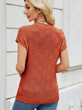 Load image into Gallery viewer, Checkered Knit Casual Sweater