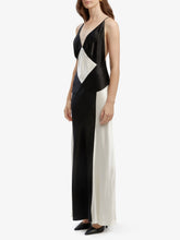 Load image into Gallery viewer, Black Ivory Contrast Maxi Dress