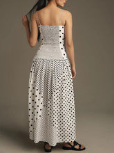Görseli Galeri görüntüleyiciye yükleyin, Marguerite White Polka Halter Maxi Dress