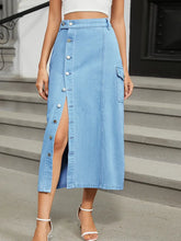 Načíst obrázek do prohlížeče Galerie, Trendy Elastic Waist Denim Skirt