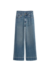 Load image into Gallery viewer, Petite High-Waist Wide-Leg Jeans
