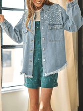 Indlæs billede til gallerivisning Super Pearl Girl Oversized Denim Shacket