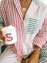 Görseli Galeri görüntüleyiciye yükleyin, Holiday Tri-Stripe Pajama Set