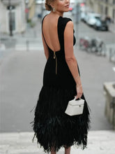 Load image into Gallery viewer, Mavis Backless Tassels Knit Midi Dress