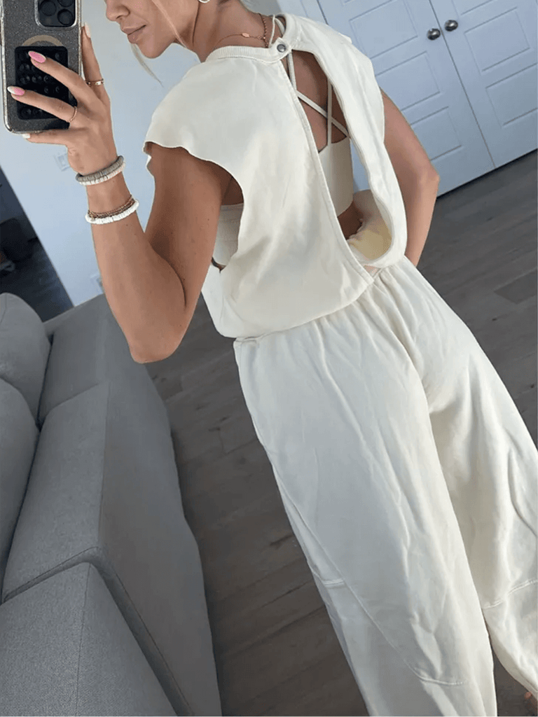 Backless corset jumpsuit