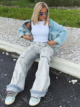 Laden Sie das Bild in den Galerie-Viewer, High-Waist Street Denim