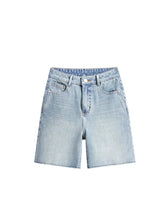 Load image into Gallery viewer, High-Waist Stretch Denim Shorts